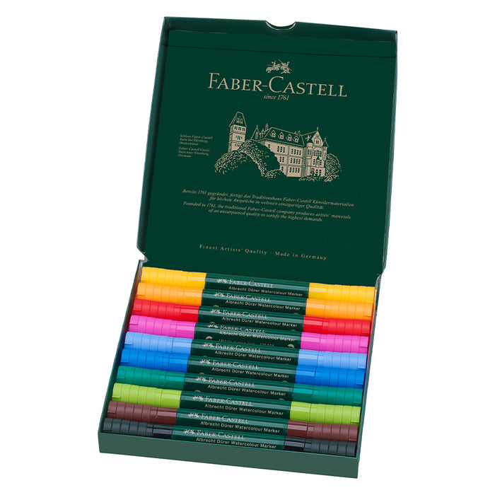 Faber Castell Albrecht Dürer® Watercolour Markers - Gift Box Of 10 - #160310 Watercolour Markers