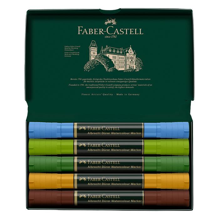 Faber Castell Albrecht Dürer® Watercolour Markers - Plein Air Wallet Of 5 - #160309 Watercolour Markers