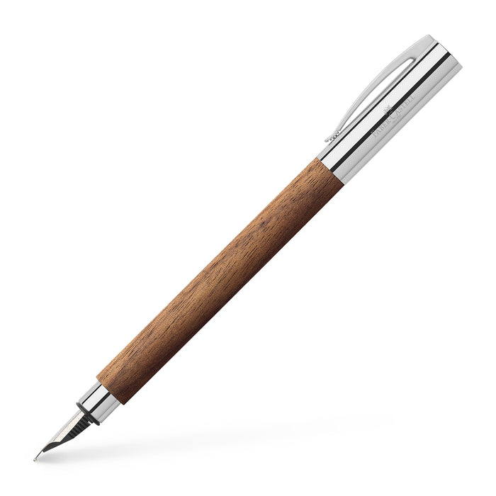 faber castell Ambition Fountain Pen Walnut Wood - Broad - #148583 Fountain Pen