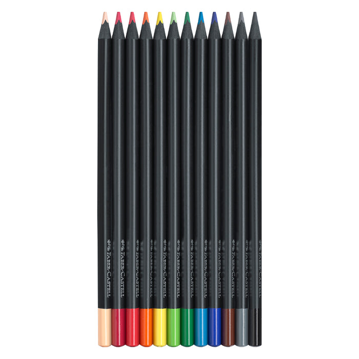 Faber Castell Black Edition Colour Pencils Box Of 12 #116412 Colour Pencils
