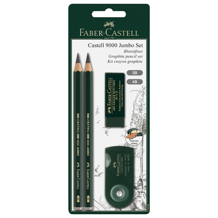 faber castell Castell® 9000 Jumbo Drawing Set - #119398 Graphite Pencil