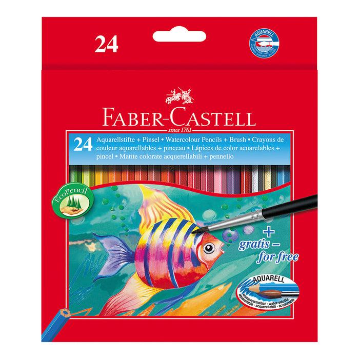 faber castell Classic Colour watercolour pencils cardboard wallet of 24 #114425 Watercolour Pencils