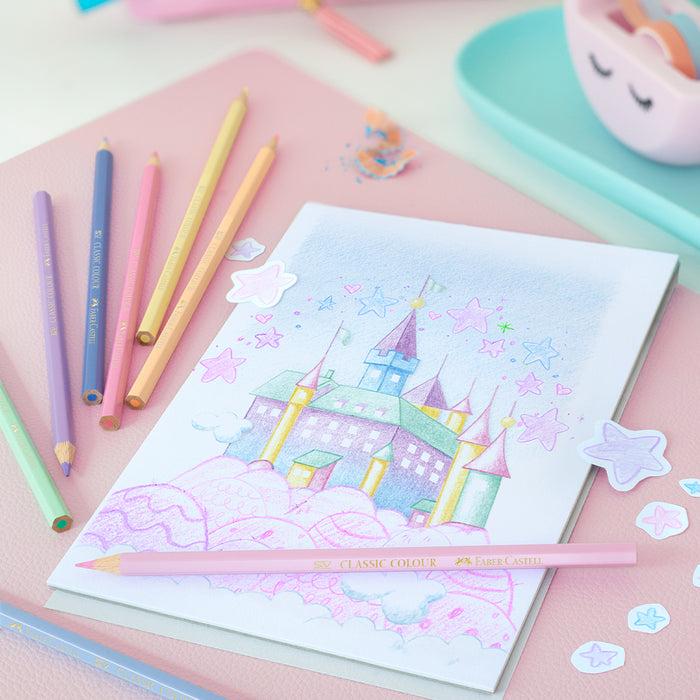 Faber Castell Classic Pastel Colour Pencil Cardboard Wallet Of 10 #111211 Colour Pencils