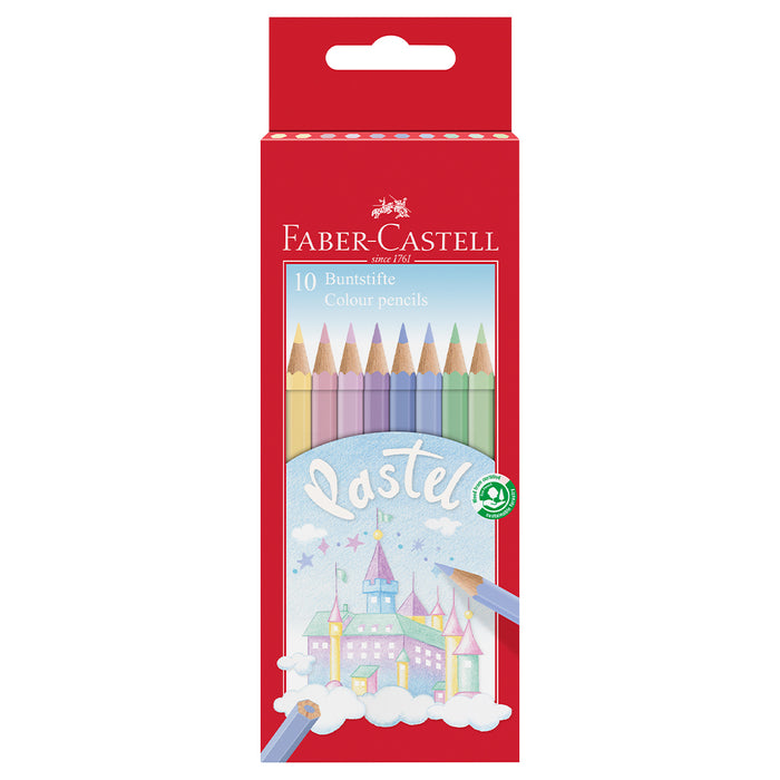 faber castell Classic Pastel colour pencil cardboard wallet of 10 #111211 Colour Pencils