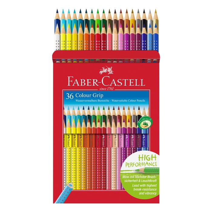 Faber Castell Colour Grip Colour Pencil Cardboard Wallet Of 36 #112442 Colour Pencils