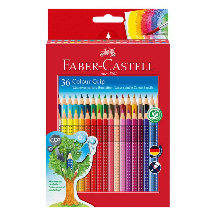 Faber Castell Colour Grip Colour Pencil Cardboard Wallet Of 36 #112442 Colour Pencils