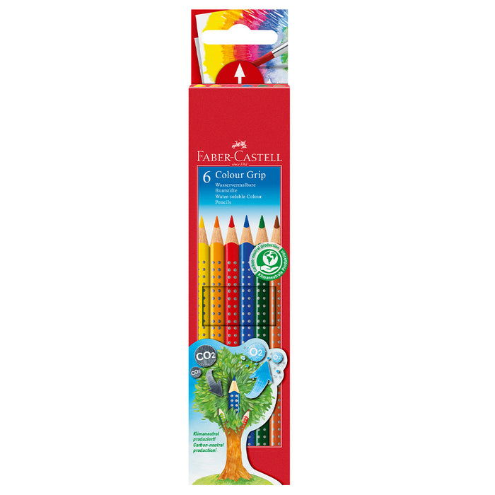 faber castell Colour Grip colour pencil cardboard wallet of 6 #112406 Colour Pencils