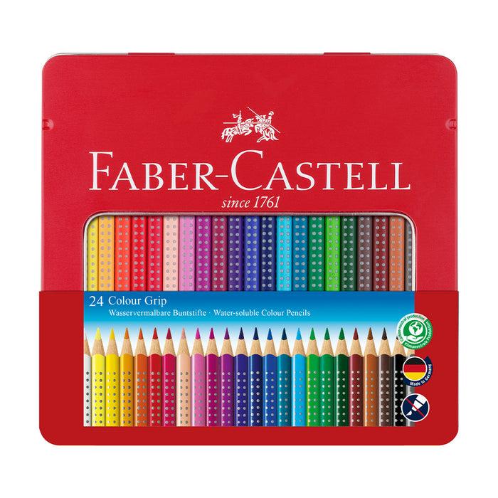 Faber Castell Colour Grip Colour Pencil Tin Of 24 #112423 Colour Pencils