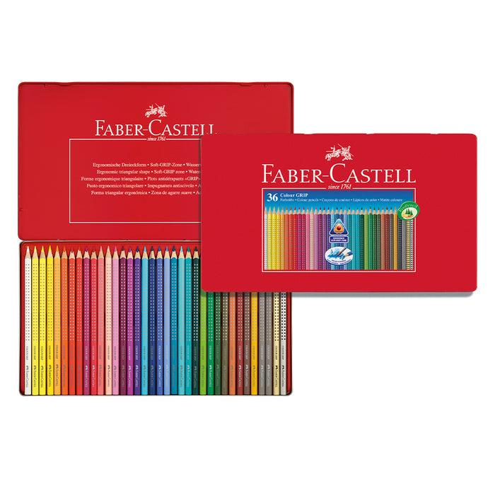 Faber Castell Colour Grip Colour Pencil Tin Of 36 #112435 Colour Pencils