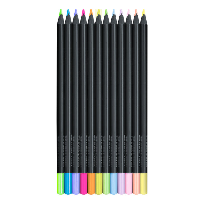Faber Castell Coloured Pencils Black Edition Neon + Pastel #116410 Colour Pencils