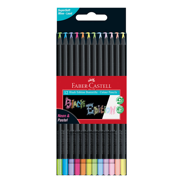 faber castell Coloured pencils Black Edition Neon + Pastel #116410 Colour Pencils
