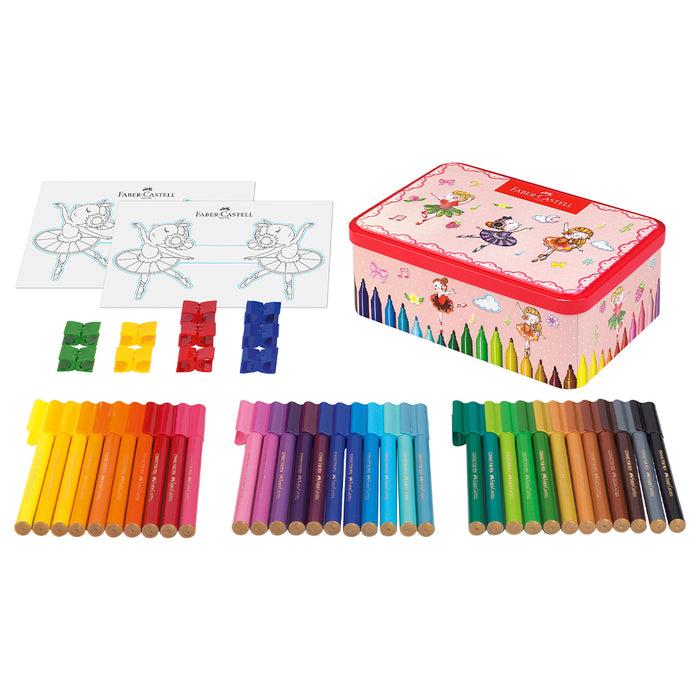 Faber Castell Connector Felt Tip Pen Set Ballerina 45 Pieces #155534 Connector Markers