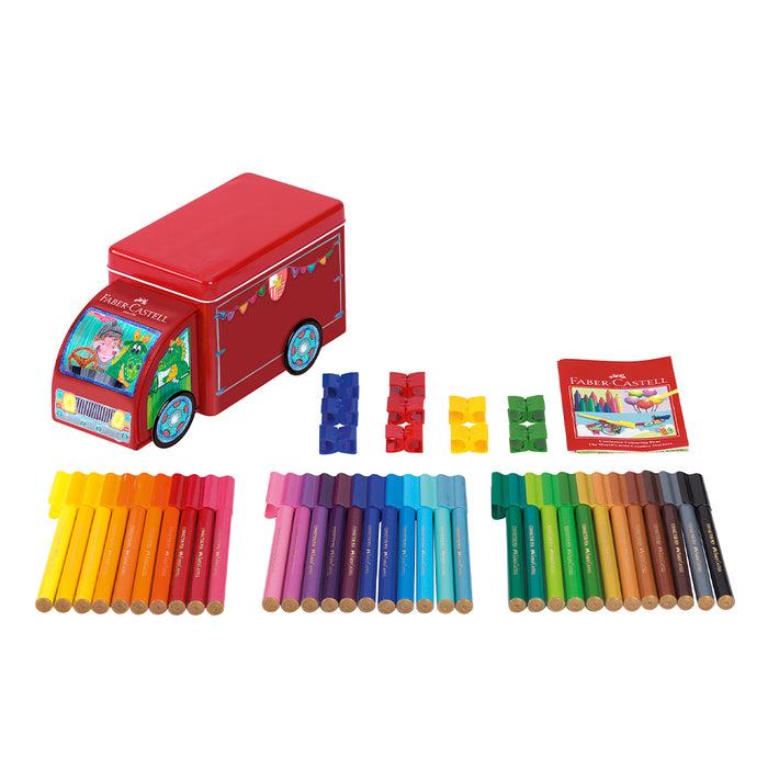 Faber Castell Connector Felt Tip Pen Set Truck 43 Pieces #155533 Connector Markers