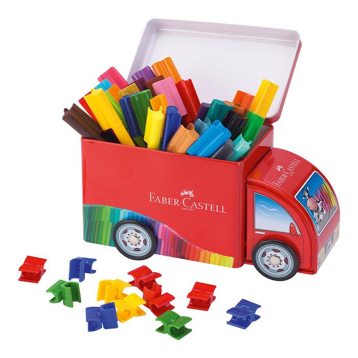 Faber Castell Connector Felt Tip Pen Set Truck 43 Pieces #155533 Connector Markers