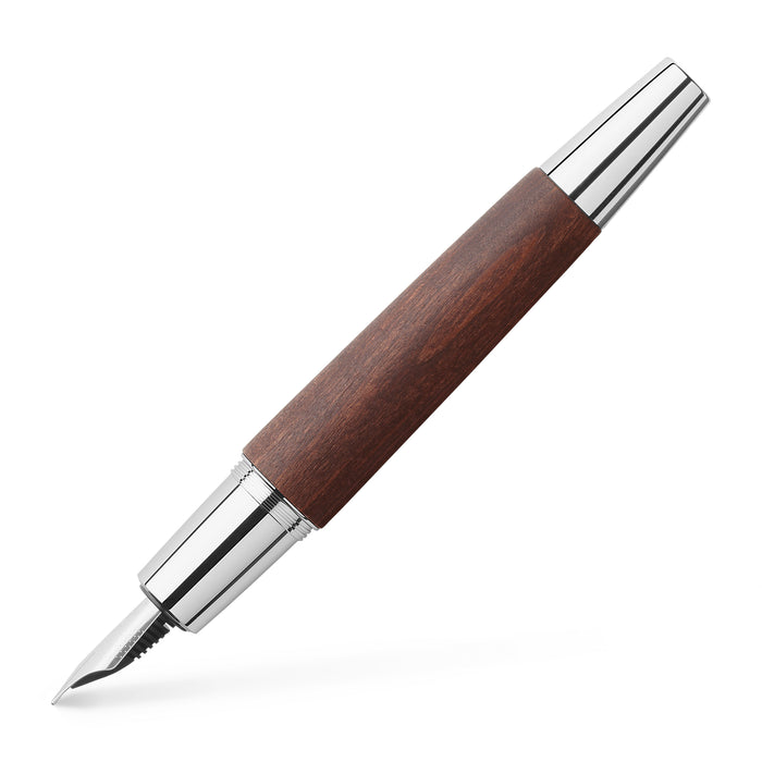 faber castell e-motion Fountain Pen Pearwood Dark Brown - Broad - #148213 Fountain Pen