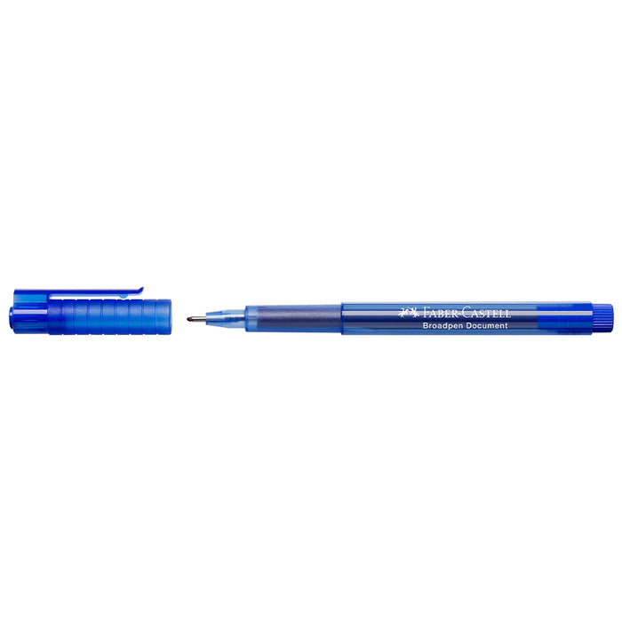 Faber Castell Fibre Tip Pen Broadpen Document Blue - #155451 Broadpen