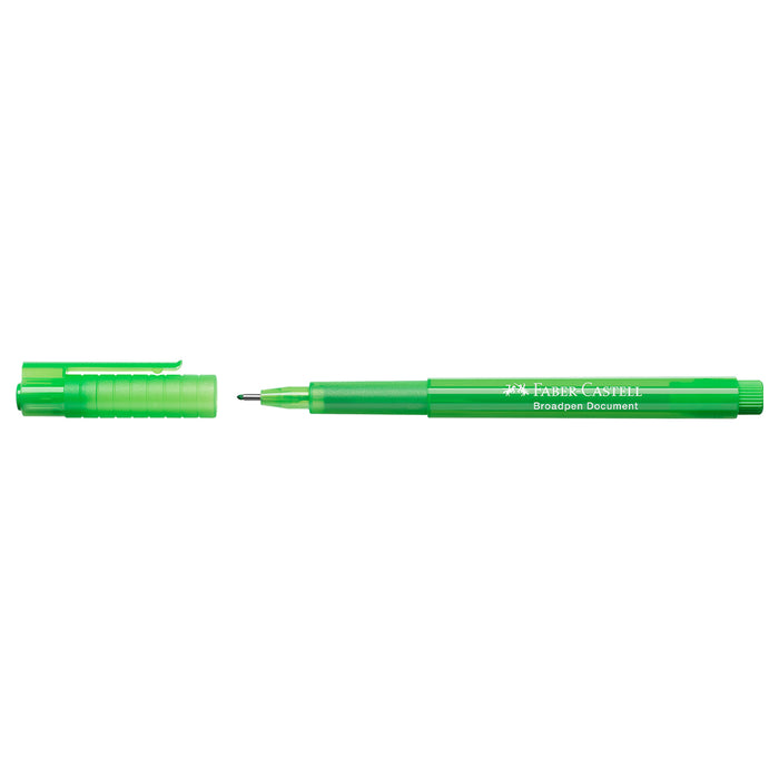 Faber Castell Fibre Tip Pen Broadpen Document Grass Green - #155466 Broadpen