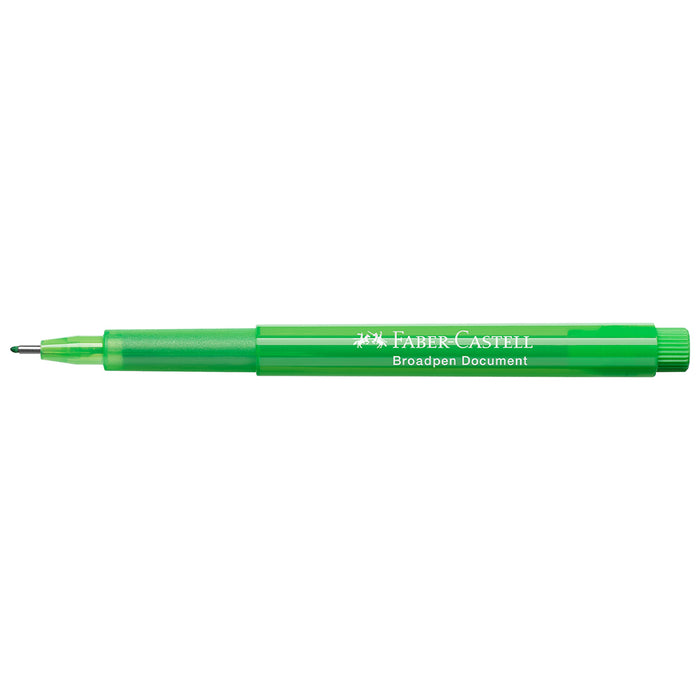 Faber Castell Fibre Tip Pen Broadpen Document Grass Green - #155466 Broadpen