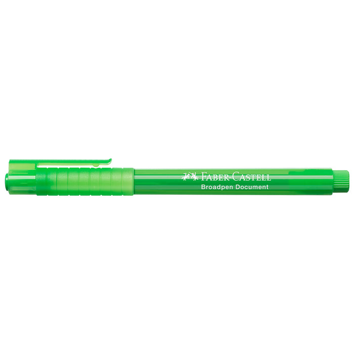 Faber Castell Fibre Tip Pen Broadpen Document Grass Green - #155466 Broadpen