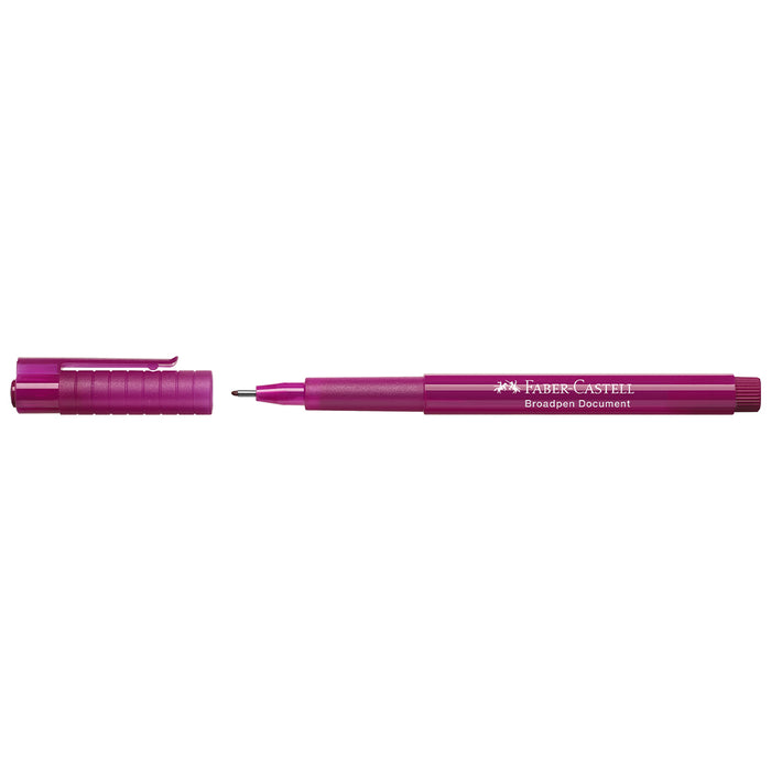 Faber Castell Fibre Tip Pen Broadpen Document Magenta - #155437 Broadpen