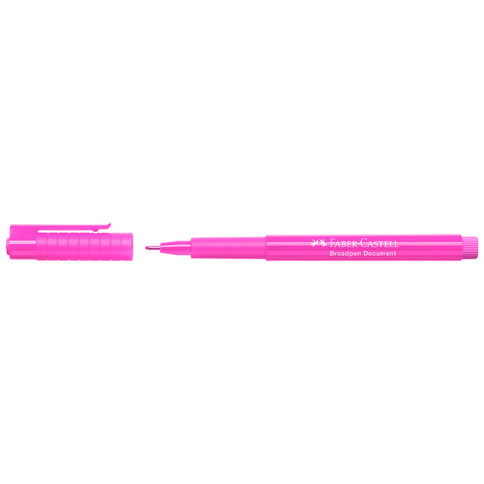Faber Castell Fibre Tip Pen Broadpen Document Pink - #155428 Broadpen