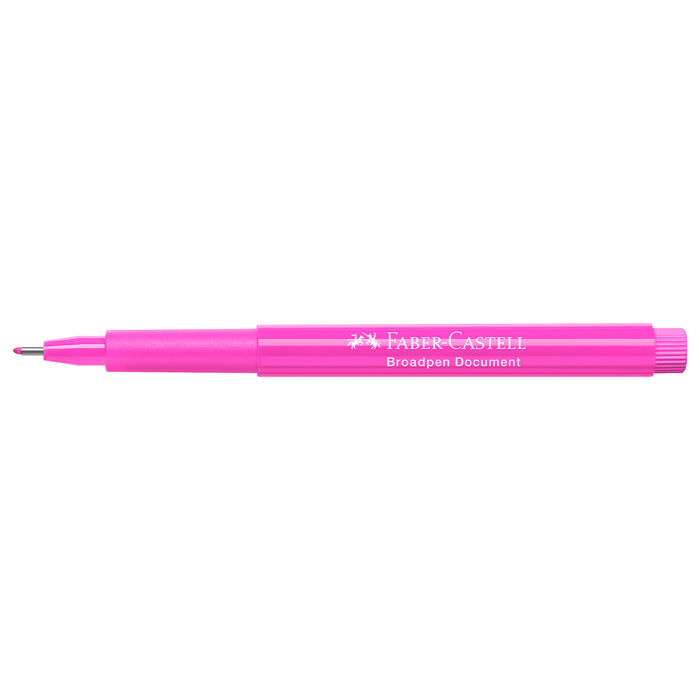 Faber Castell Fibre Tip Pen Broadpen Document Pink - #155428 Broadpen