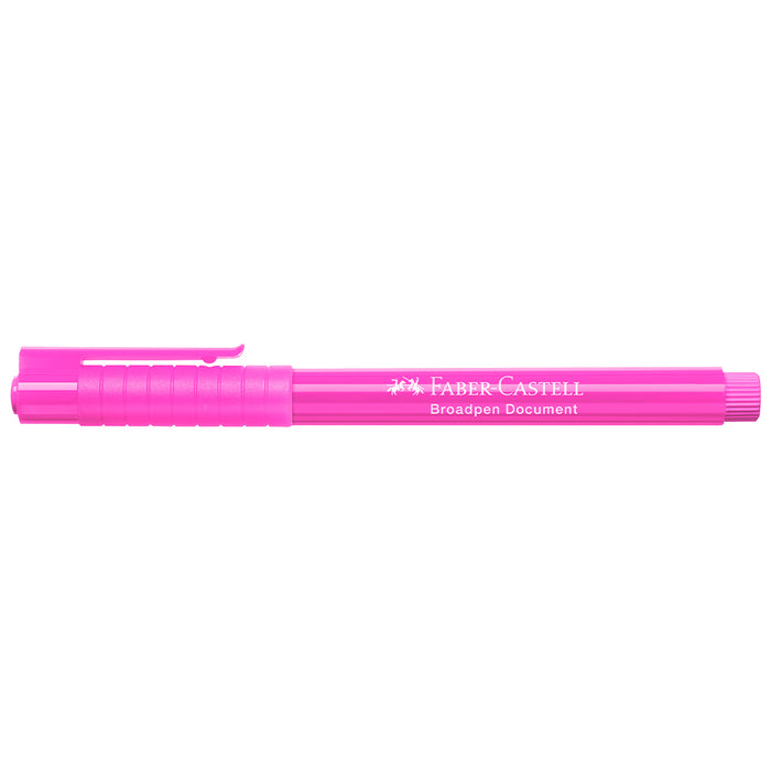 Faber Castell Fibre Tip Pen Broadpen Document Pink - #155428 Broadpen