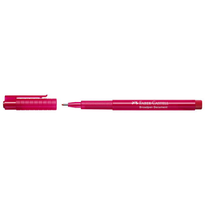 Faber Castell Fibre Tip Pen Broadpen Document Red - #155421 Broadpen