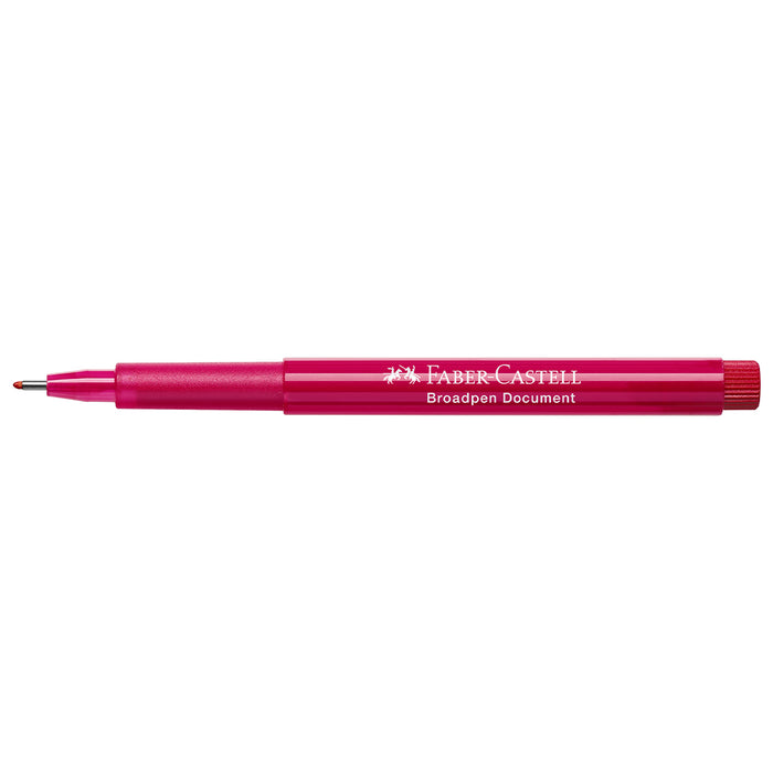 Faber Castell Fibre Tip Pen Broadpen Document Red - #155421 Broadpen