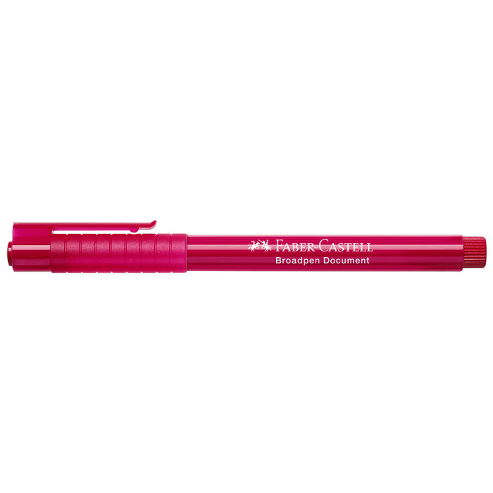 Faber Castell Fibre Tip Pen Broadpen Document Red - #155421 Broadpen