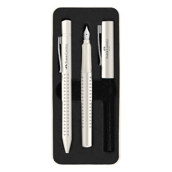 faber castell Fountain pen M / ballpoint pen XB Set Grip Edition coconut milk #201527 Gift Set