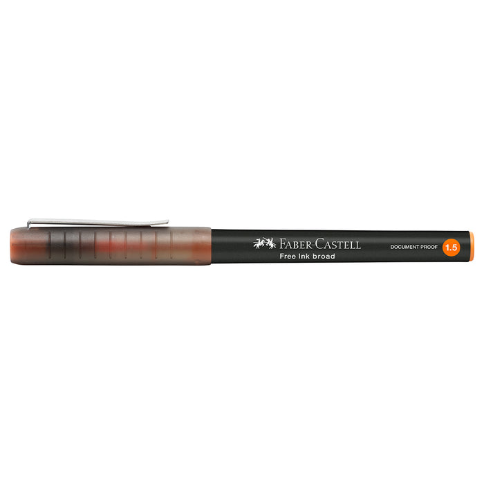 Faber Castell Free Ink Rollerball 1.5 Mm Orange - #348315 Free Ink Roller