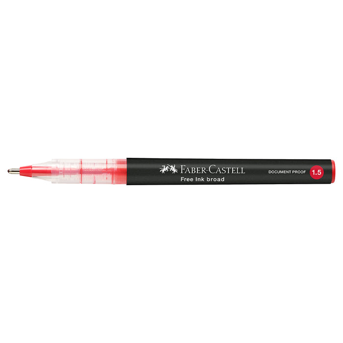 Faber Castell Free Ink Rollerball 1.5 Mm Red - #348321 Free Ink Roller
