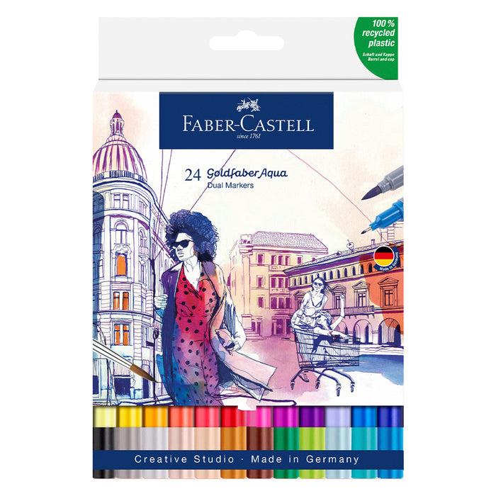faber castell Goldfaber Aqua Dual Marker case of 24 - #164624 Watercolour Markers