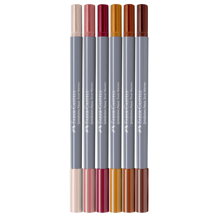Faber Castell Goldfaber Aqua Dual Marker Case Of 6 Boho - #164518 Watercolour Markers