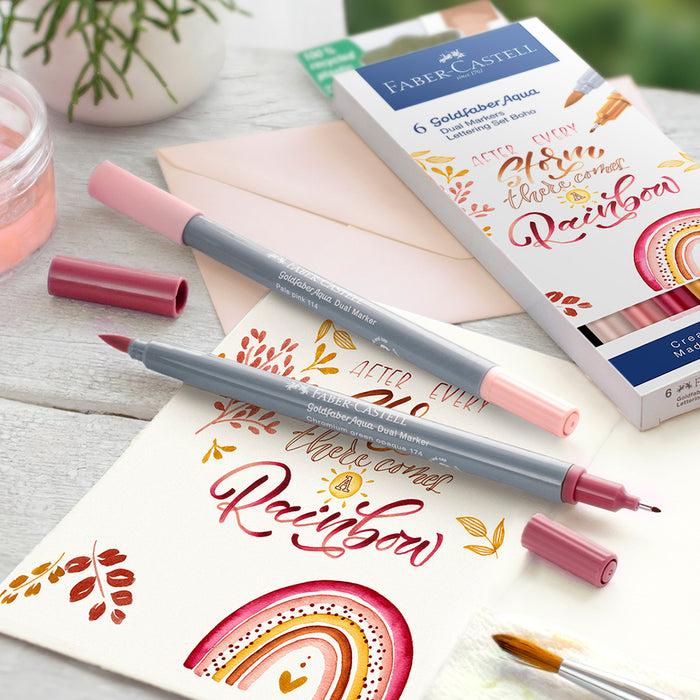 Faber Castell Goldfaber Aqua Dual Marker Case Of 6 Boho - #164518 Watercolour Markers