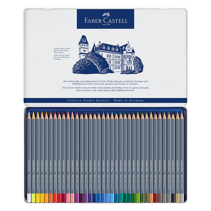 Faber Castell Goldfaber Aqua Watercolour Pencil Tin Of 36 - #114636 Watercolour Pencils