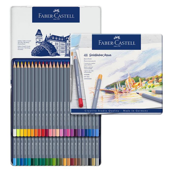 Faber Castell Goldfaber Aqua Watercolour Pencil Tin Of 48 - #114648 Watercolour Pencils
