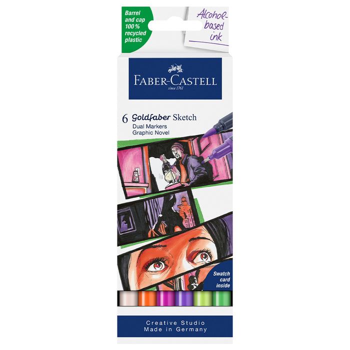 faber castell Goldfaber Sketch Marker set of 6 graphic novel - #164810 Sketch Markers