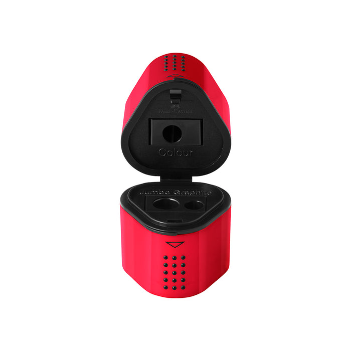 Faber Castell Grip 2001 Trio Sharpening Box Red- #183801 Sharpener