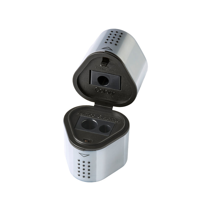 Faber Castell Grip 2001 Trio Sharpening Box Silver - #183800 Sharpener