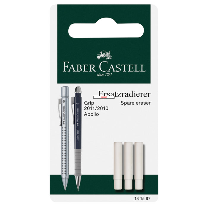 faber castell Grip 2011 Replacement Eraser Mechanical Pencil set of 3 - #131597 Eraser