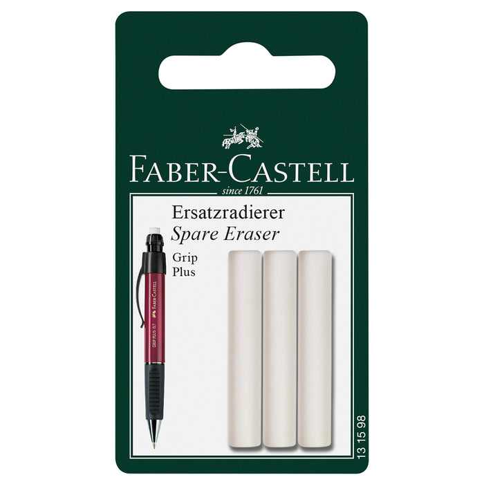 faber castell Grip Plus Replacement Eraser Mechanical Pencil set of 3 - #131598 Eraser