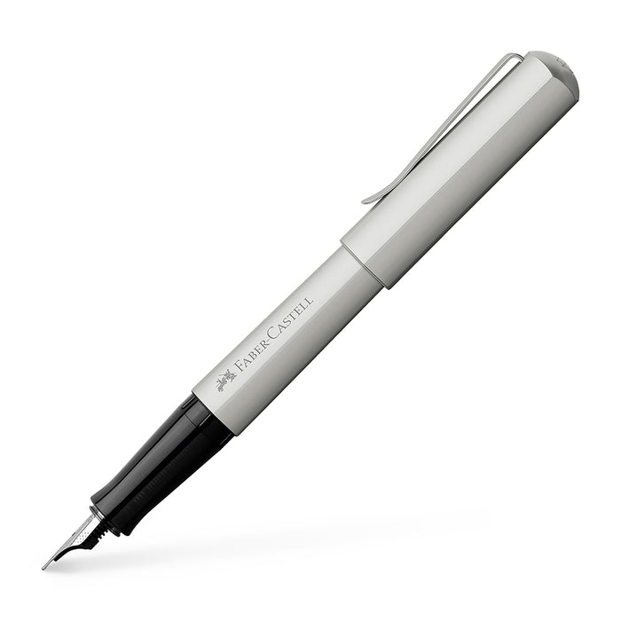 faber castell Hexo Fountain Pen Matt Silver - Broad - #150593 Fountain Pen