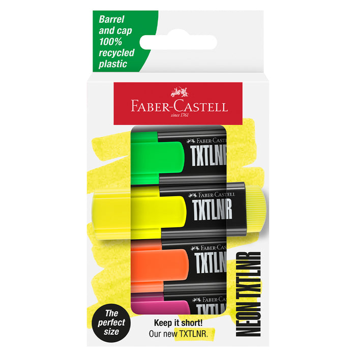 faber castell Highlighter TXTLNR Neon cardboard set of 4 - #154204 Textliner