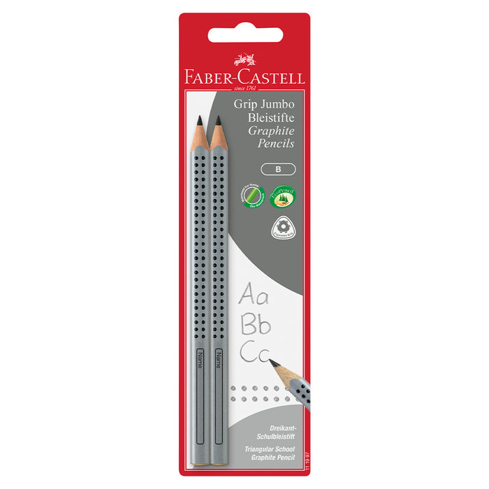 faber castell Jumbo Grip Pencil B set of 2 #111997 Graphite Pencil