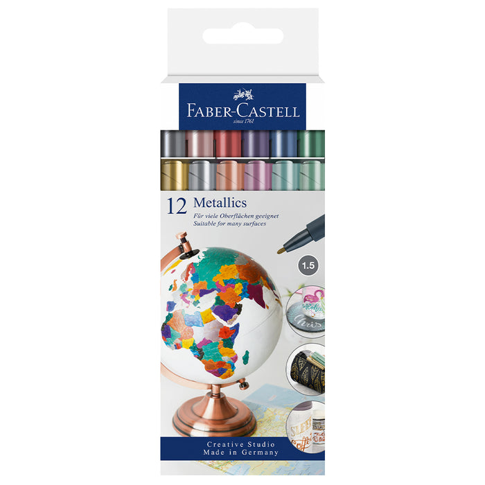 faber castell Metallics marker set of 12 - #160713 Metallic Marker