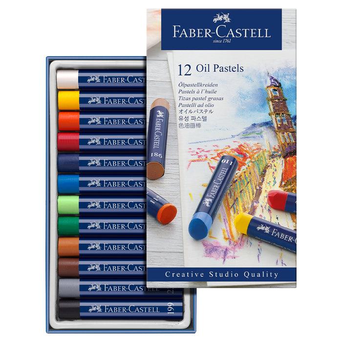 Faber Castell Oil Pastels Cardboard Wallet Of 12 - #127012 Oil Pastels