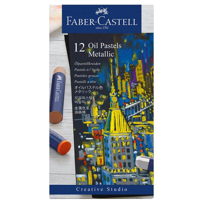 Faber Castell Oil Pastels Cardboard Wallet Of 12 Metallic - #127014 Oil Pastels