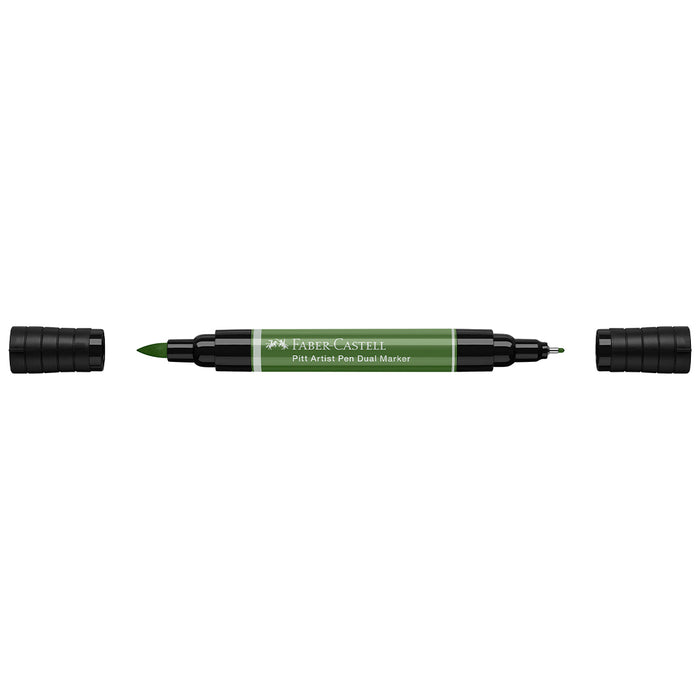 Faber Castell Pitt Artist Pen Dual Marker Chrome Green Opaque - #162174 Pitt Artist Pen
